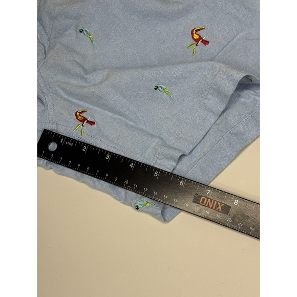 Chubbies Womens Khaki Chino Shorts Blue Parrot Bird‎ All Over Print 5.5" Inseam - Picture 11 of 11